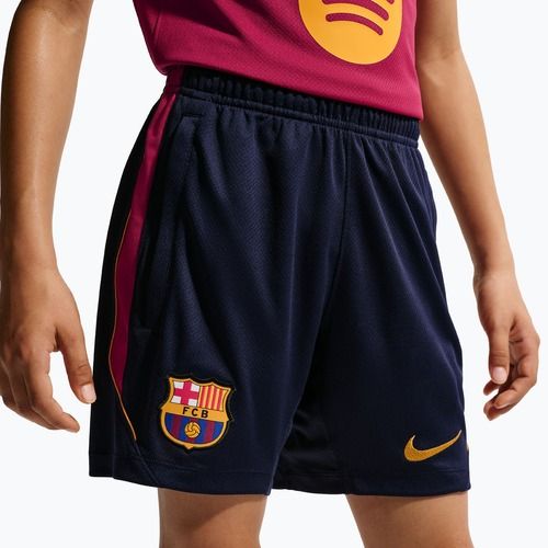 Dětské fotbalové šortky Nike FC Barcelona Strike blackened blue/noble red/mineral yellow