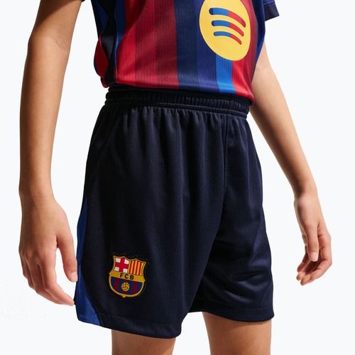 Dětské fotbalové šortky Nike FC Barcelona Dri-Fit Stadium Home blackened blue/mineral yellow