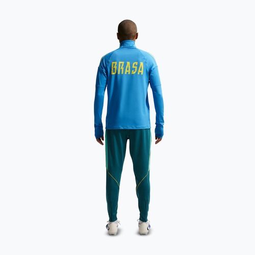 Pánská fotbalová mikina Nike Brazil Strike light photo blue/light menta/midwest gold