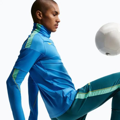 Pánská fotbalová mikina Nike Brazil Strike light photo blue/light menta/midwest gold