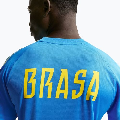 Pánské fotbalové tričko Nike Brazil Strike light photo blue/light menta/midwest gold