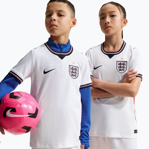 Dětské fotbalové tričko Nike England 2026 Stadium Home white/speed red/obsidian/obsidian