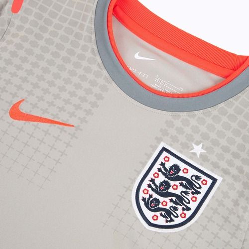 Dětské fotbalové tričko Nike England Pre-Match pewter grey/bright crimson