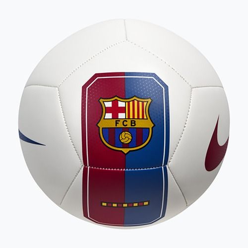 Fotbalový míč Nike Pitch FC Barcelona white/cardinal red size 5
