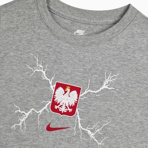Dětský fotbalový dres Nike Graphic Poland tmavě šedá melírovaná