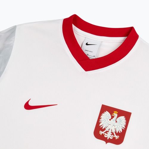 Dětské fotbalové tričko Nike Dri-Fit Poland Home 2026 white/field silver