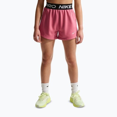 Dětské šortky Nike Pro Fleece Dri-Fit peony/peony/black/white