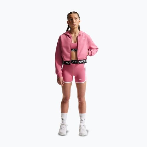 Dětská mikina Nike Pro Fleece Dri-Fit Full-Zip peony/peony/black/white