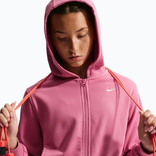Dětská mikina Nike Pro Fleece Dri-Fit Full-Zip peony/peony/black/white