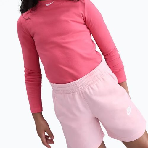 Dětské šortky Nike Sportswear Club Fleece med soft pink/med soft pink/white