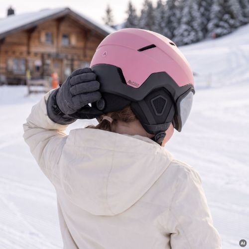 Dětská lyžařská helma ATTABO Avens 3.0 Jr Visor ERT Pink