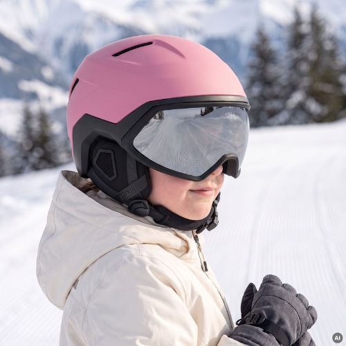 Dětská lyžařská helma ATTABO Avens 3.0 Jr Visor ERT Pink