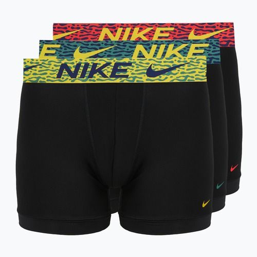 Pánské boxerky Nike Dri-Fit Essential Micro 3 pairs blklightcrimson/ brightcitron/evergreenaur