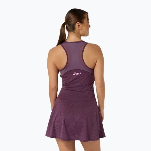Tenisové šaty ASICS Match Jacquard Dress Dark Aubergine