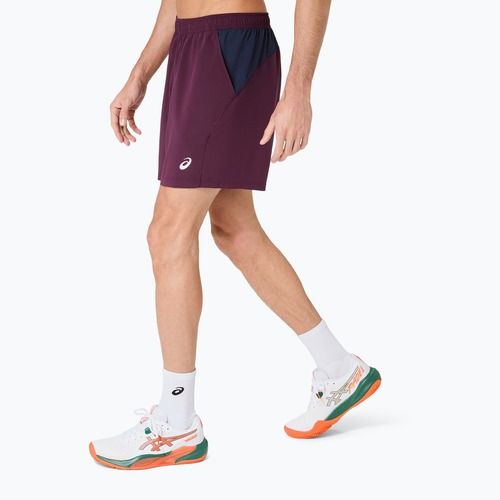 Pánské tenisové šortky ASICS Padel Court 7IN dark aubergine