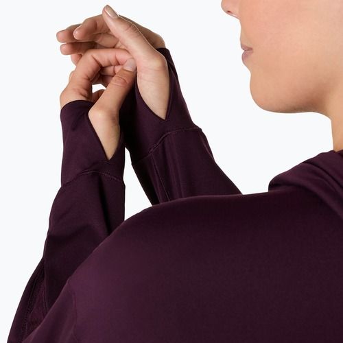 Dámská běžecká mikina ASICS Nagino Run Winter Hoodie dark aubergine