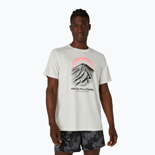 Pánské běžecké tričko Asics Fujitrail Logo Ss Top Cream