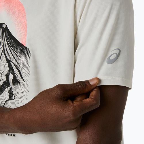 Pánské běžecké tričko Asics Fujitrail Logo Ss Top Cream
