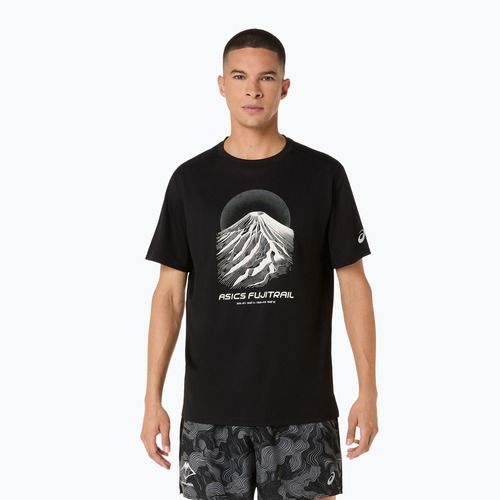 Pánské běžecké tričko Asics Fujitrail Logo Ss Top Performance Black/Cream/Carbon