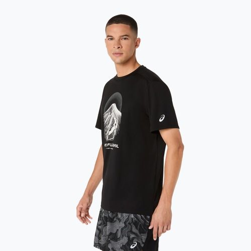 Pánské běžecké tričko Asics Fujitrail Logo Ss Top Performance Black/Cream/Carbon