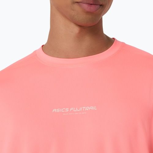Pánské běžecké tričko Longsleeve Asics Fujitrail Logo Ls Top Sun Coral