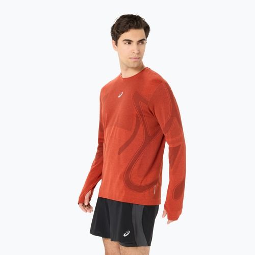 Pánské běžecké tričko Longsleeve ASICS Road Seamless Top singed red