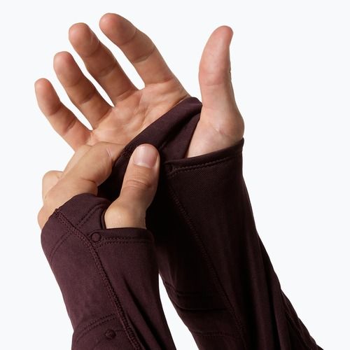 Pánská běžecká mikina ASICS Road Winter Ls Hoodie dark currant