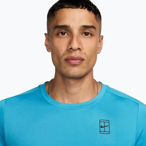 Pánské tričko na lezení Nike Court Dri-Fit Advantage baltic blue/black