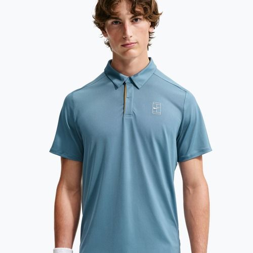 Pánské tenisové polo tričko Nike Court Dri-Fit Advantage smokey blue/white