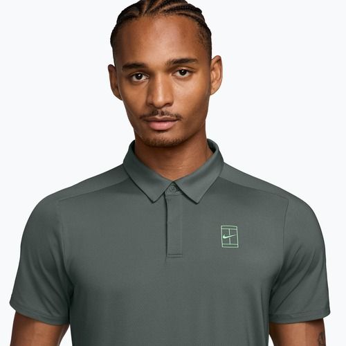 Pánské tenisové polo tričko Nike Court Dri-Fit Advantage camo green/cucumber calm