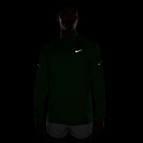 Pánská běžecká mikina Nike Stride 1/4 Zip Dri-Fit green spark