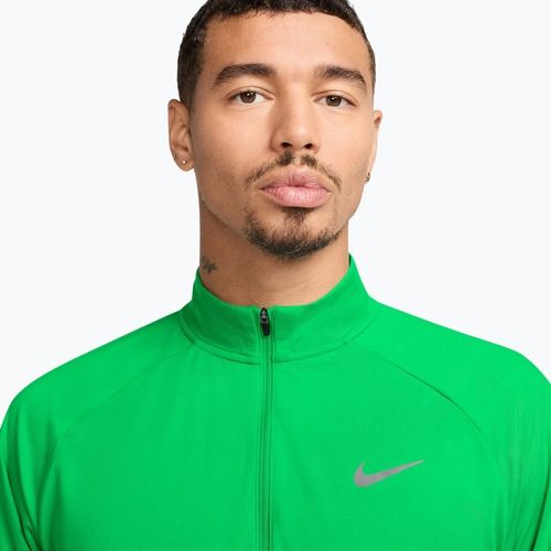 Pánská běžecká mikina Nike Stride 1/4 Zip Dri-Fit green spark