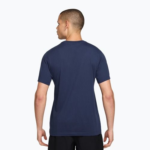 Pánské běžecké tričko Nike Dri-Fit Running T-Shirt midnight navy/light current blue