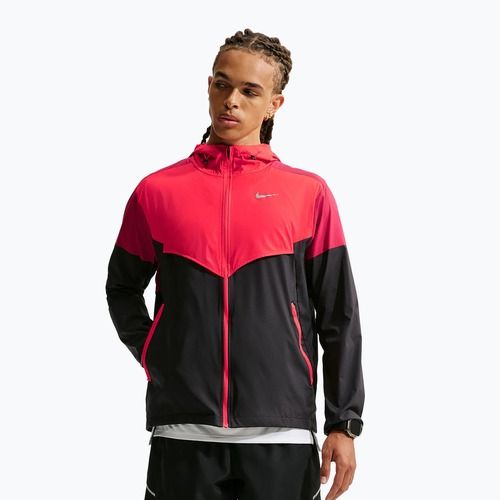 Pánská běžecká bunda Nike Impossibly Light Windrunner black/light crimson/tough red