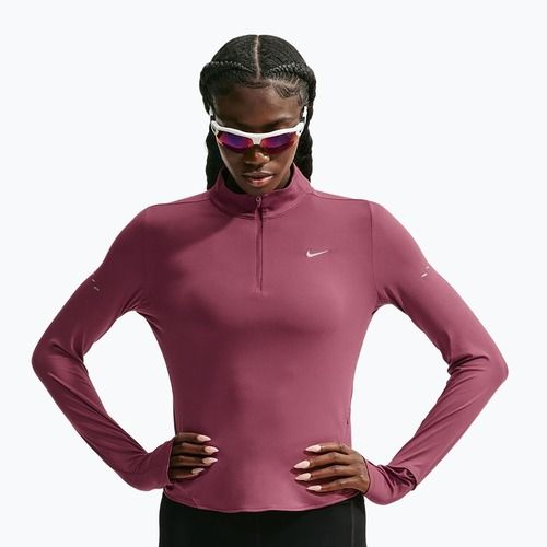 Dámská běžecká mikina Nike Swift Dri-FIT UV 1/4-Zip pink smoke