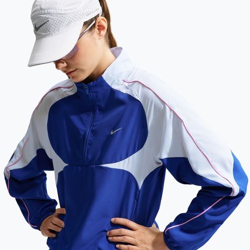 Dámská běžecká bunda Nike Tempo Dri-FIT 1/2-Zip old royal/football grey/pink rise