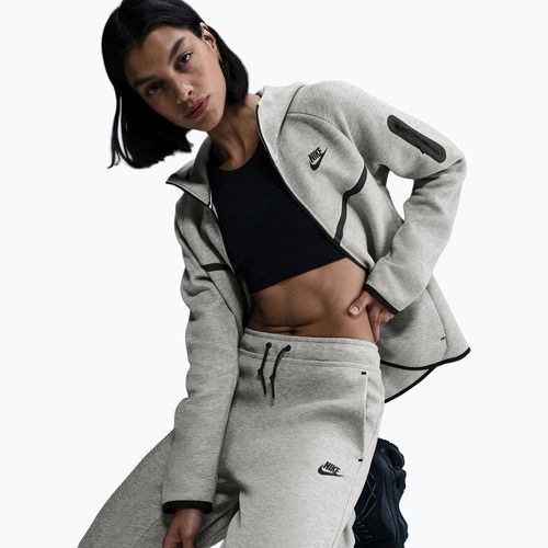 Dámské kalhoty Nike Sportswear Tech Fleece Mid-Rise dark grey heather/black