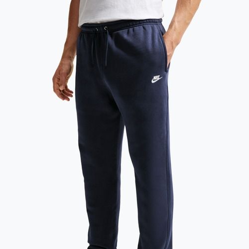 Pánské kalhoty Nike Club Cuffed Brushed obsidian/obsidian/white