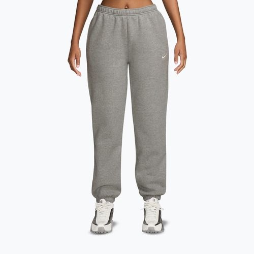 Dámské kalhoty Nike Studio Fleece dark grey heather/sail
