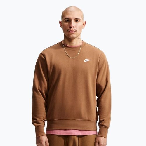 Pánská mikina Nike Club ale brown/white