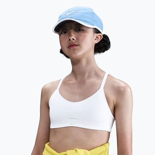 Dívčí podprsenka Nike Alate White/Light Smoke Grey