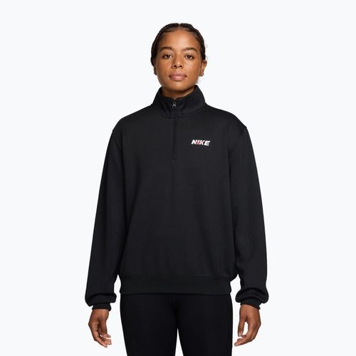 Dámská tréninková mikina Nike Studio Fleece Sport black/university red/white