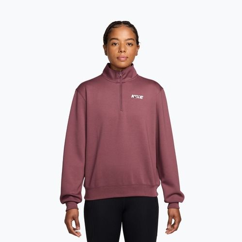 Dámská tréninková mikina Nike Studio Fleece Sport pink smoke/mystic dates/white