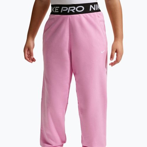 Dětské kalhoty Nike Pro Fleece pink rise/pink rise/black/white