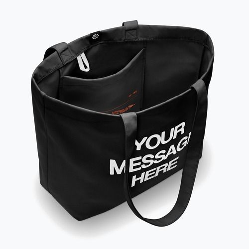 Taška Nike Heritage "Your Message Here" Tote 22 l black/white/safety orange