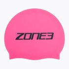 Plavecká čepice ZONE3 Silicone Swim high vis pink