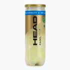 Míčky na padel  HEAD Padel Pro S+ 3 ks yellow