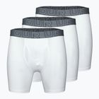 Pánské boxerky  Under Armour Perf Cotton 6" 3 páry white/black