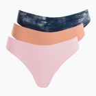 Dámská tanga Under Armour Pure Stretch Ns 3 páry canyon pink/black