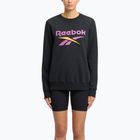 Dámská mikina Reebok Identity Big Logo Fleece Crew black/purple rave/electric amber